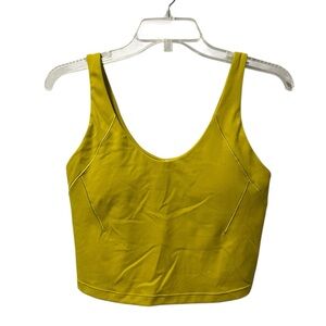 NWT CALIA Women's Inspire Scoop Neck Tank Low Support Size Medium Mustard Yellow
